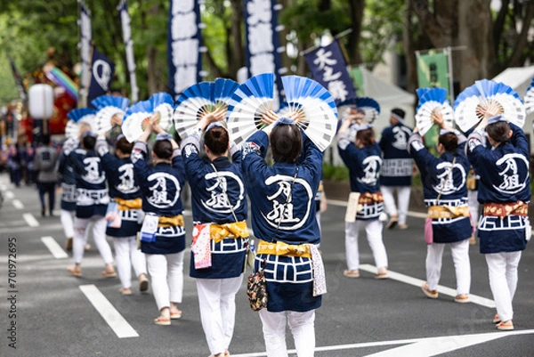 Fototapeta 日本の祭り仙台青葉まつり　すずめ踊り大流し