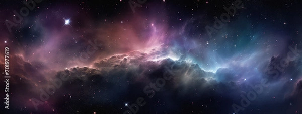Fototapeta Supernova background wallpaper. Colorful space galaxy of cloud nebula. Stary night cosmos. Universe science astronomy. 