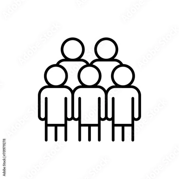 Obraz Political group outline icons, minimalist vector illustration ,simple transparent graphic element .Isolated on white background