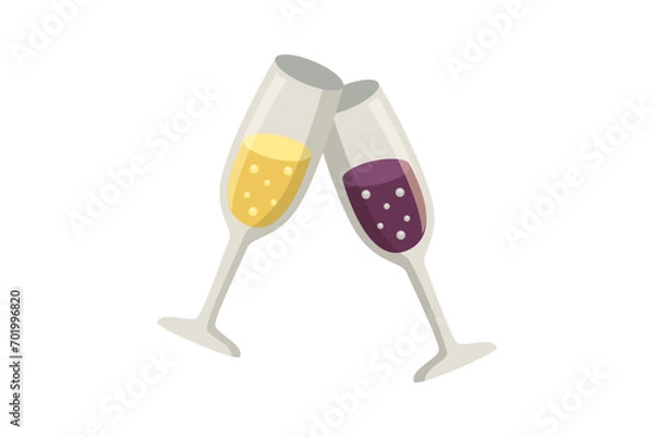 Obraz Drink New Year Party Sticker