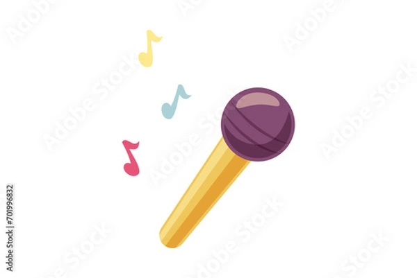 Obraz Microphone New Year Party Sticker