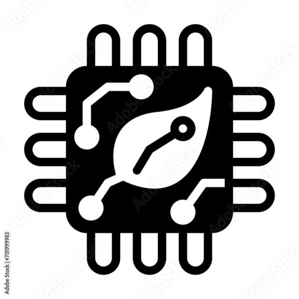Fototapeta chip glyph icon
