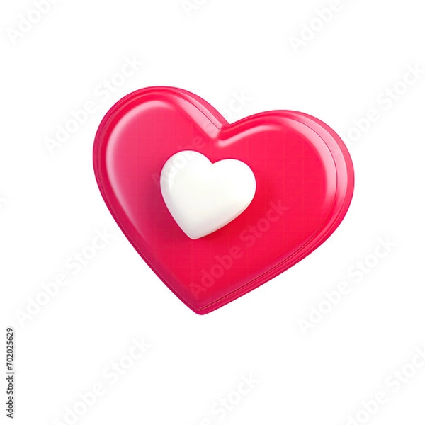 Fototapeta red heart isolated on white