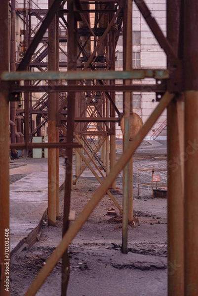 Obraz metal structures in production