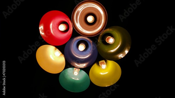 Fototapeta Set of Different colored lamps