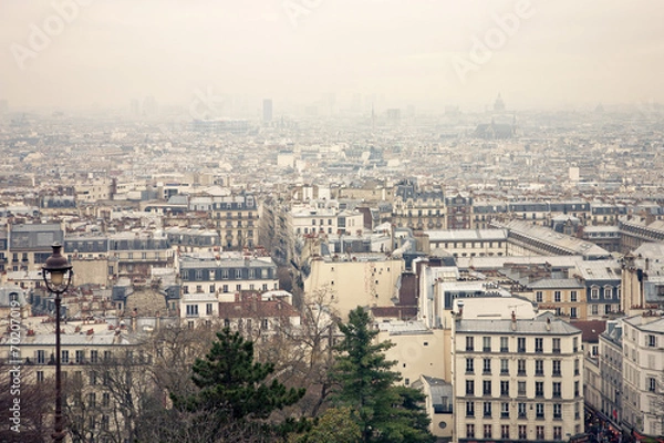 Obraz winter Paris view from Monmartre Hill