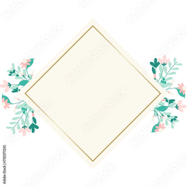 Fototapeta Rectangle Floral Frame