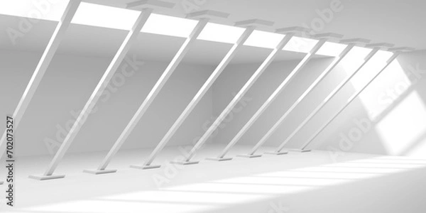 Obraz White Abstract Modern Architecture Interior Background