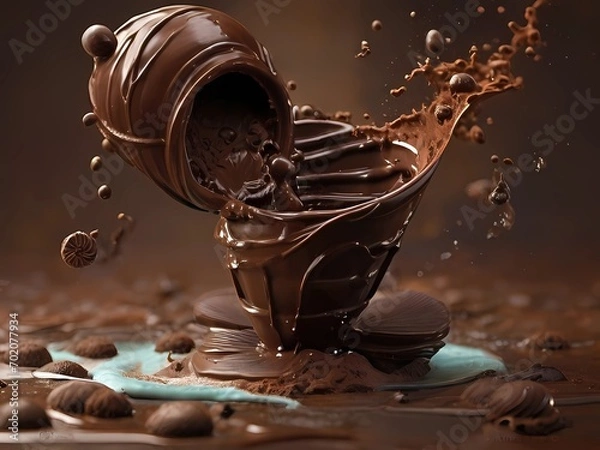 Obraz chocolate dripping