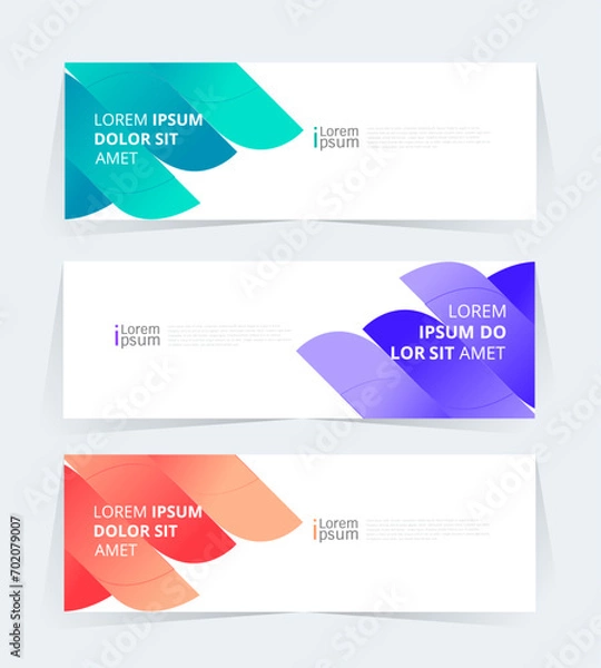 Obraz Geometric banner design with Vector presentation template.