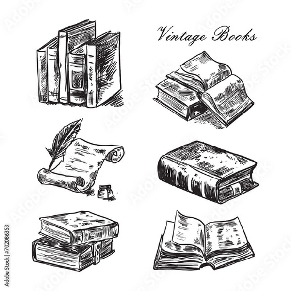 Obraz vintage books