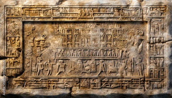 Fototapeta The Artistic Wall Featuring an Egyptian Relief
