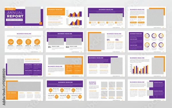 Fototapeta business presentation editable company profile template flyer and promotion content