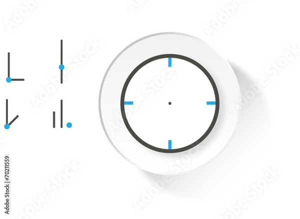 Fototapeta Clock - colored illustration of a clock, Vector.