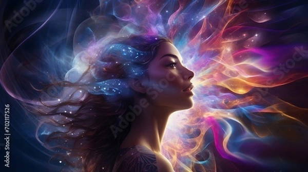 Obraz Manifesting Dreams: Positive Energy's Web to Reality