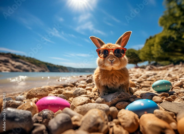 Obraz Osterhase am Strand