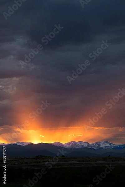 Obraz Colorado Sunset over Mountains