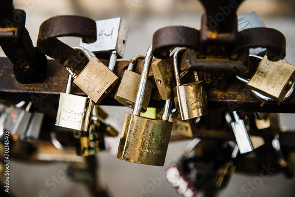 Obraz Key Locks on Bridge