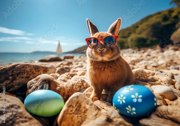 Obraz Osterhase am Strand