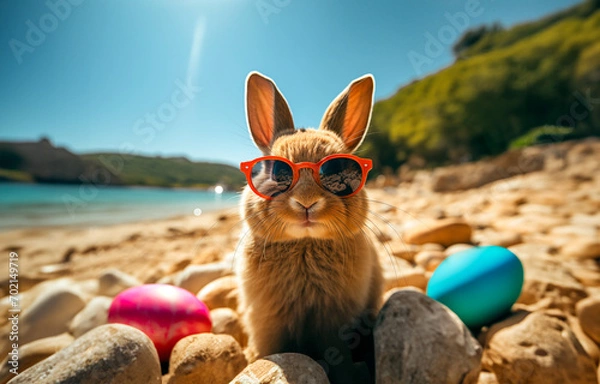 Obraz Osterhase am Strand