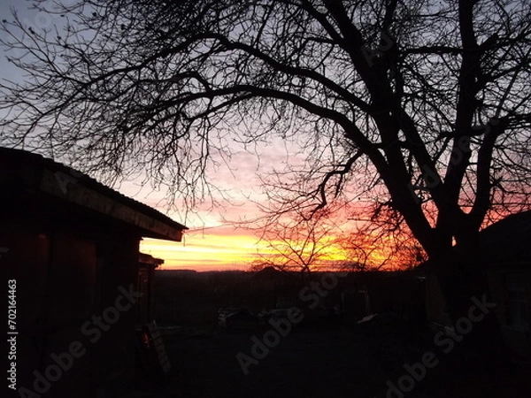 Obraz sunset in the city