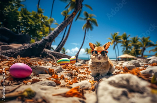 Obraz Osterhase am Strand