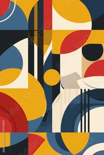 Obraz Abstract Geometric Patterns: Design abstract geometric patterns inspired by art movements like cubism or abstract expressionism, adding a contemporary and artistic touch