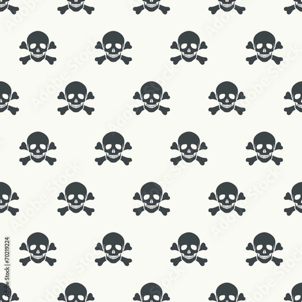 Fototapeta Seamless pattern with skulls.