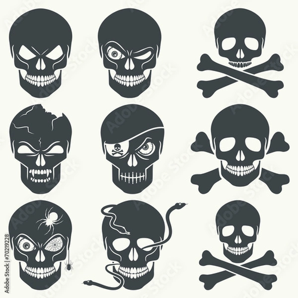 Fototapeta Skull icons.