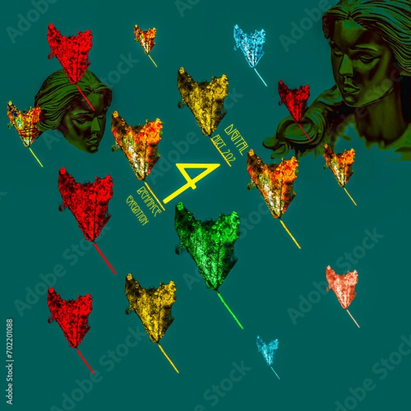 Obraz Leafs created like butterflies. 2