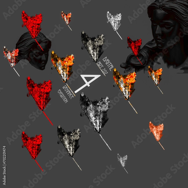 Obraz Leafs created like butterflies. 3