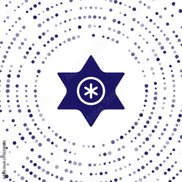 Fototapeta Blue Falling star icon isolated on white background. Meteoroid, meteorite, comet, asteroid, star icon. Abstract circle random dots. Vector