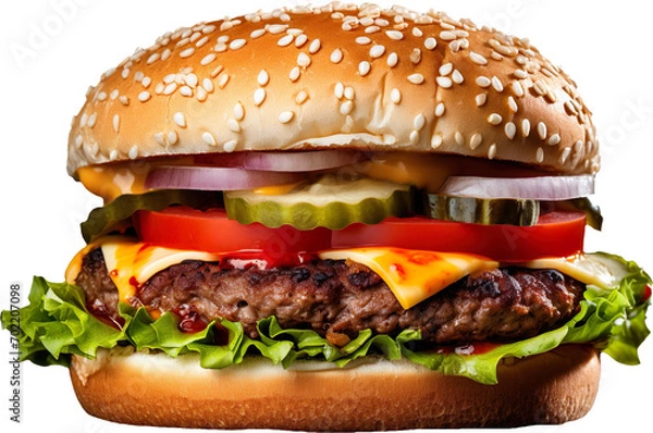 Obraz burger isolated transparent background