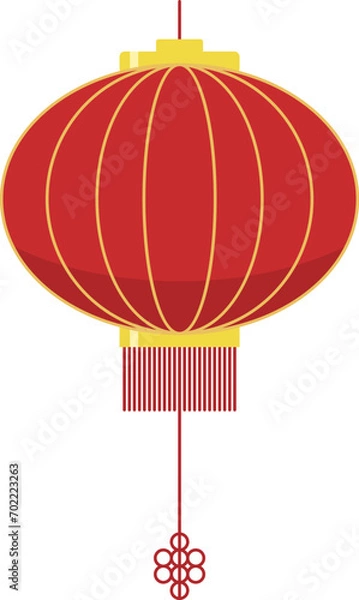 Obraz Red vector Chinese lantern element illustration