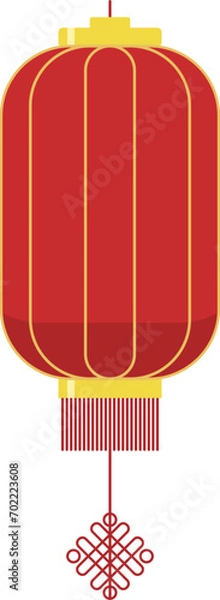 Obraz Red vector Chinese lantern element illustration