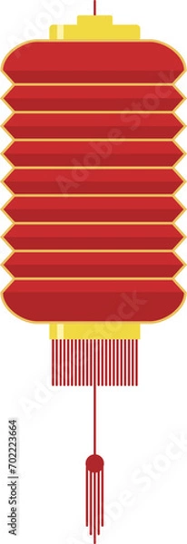 Obraz Red vector Chinese lantern element illustration