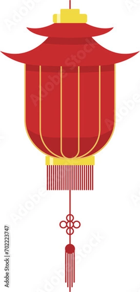 Obraz Red vector Chinese lantern element illustration