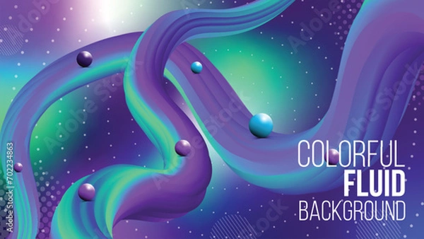 Fototapeta vector fluid colorful gradient style background design template
