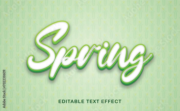 Fototapeta Text Effect Spring Fully Editable