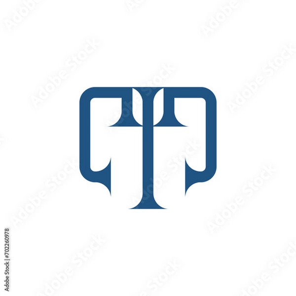 Fototapeta initial M letter logo vector