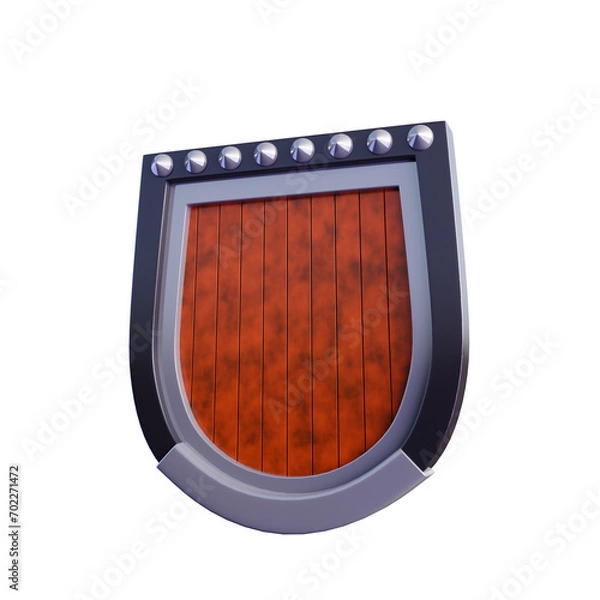 Obraz 3D shield with transparent background