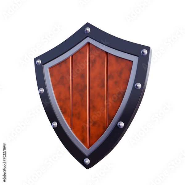 Obraz 3D shield with transparent background
