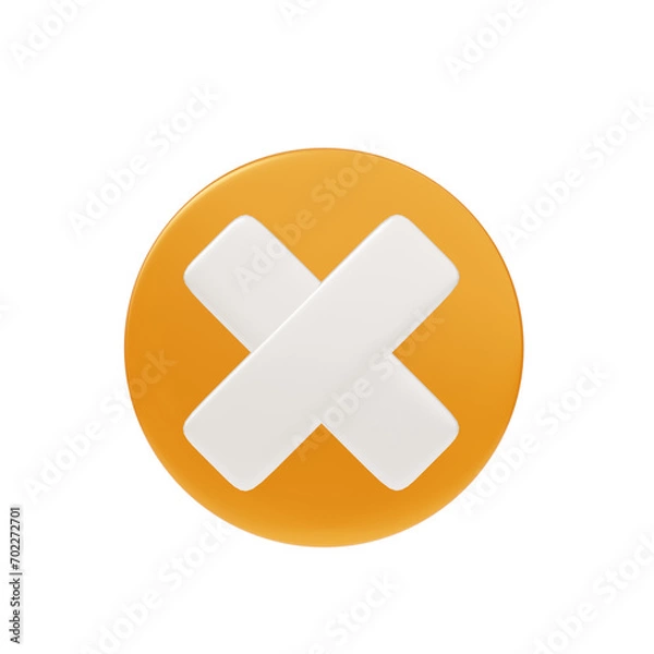 Obraz Not Secure 3d icon