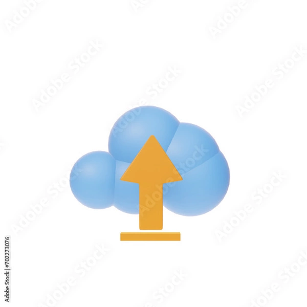 Obraz 3D Cloud Upload