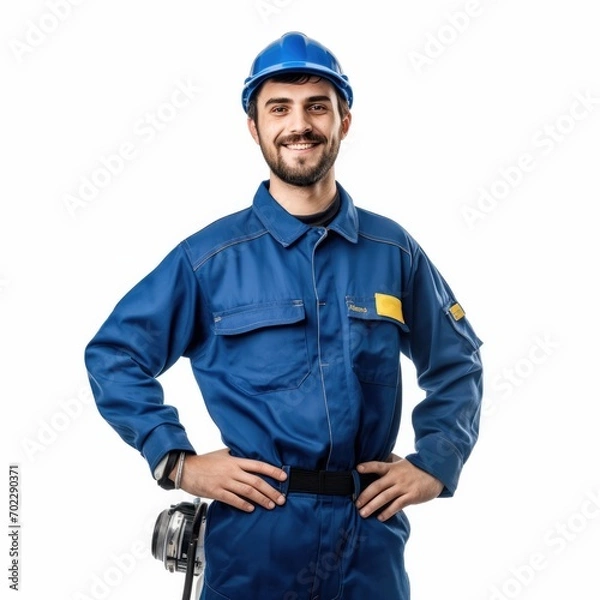 Obraz Electrician isolated on a white background