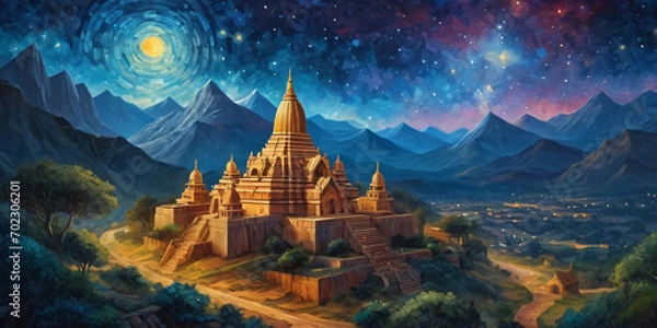 Obraz Ancient Hindu Temple generated by AI