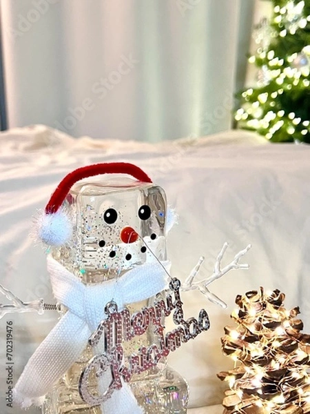 Obraz snowman on christmas tree