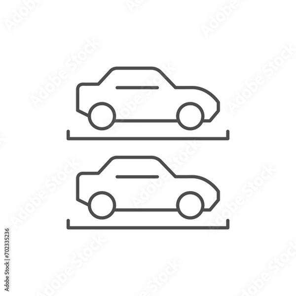 Obraz Multi-level car parking line icon