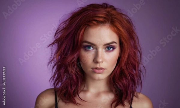 Obraz modella con i capelli rossi