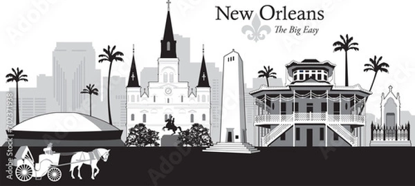 Obraz Skyline cityscape of New Orleans, Louisiana, USA